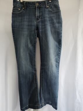 Stetson Jeans Women’s Blue Medium Wash Denim Bootcut Mid Rise 5-Pocket Size 10